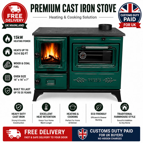 Green cast iron wood - iron,