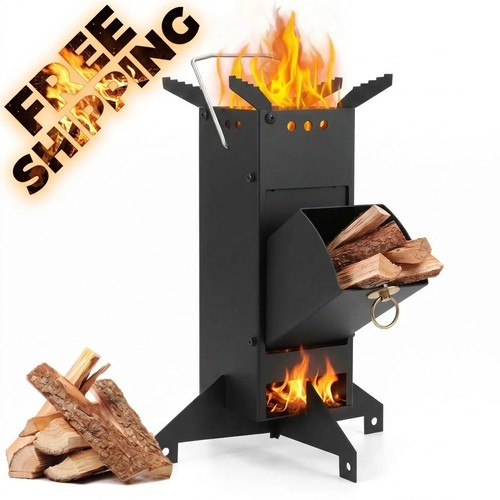 Portable wood burning rocket - portable,