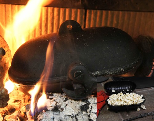 Cast iron baked - baked, potatoes