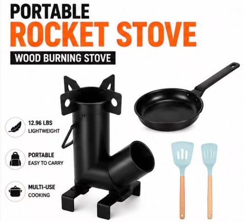 Portable camping rocket stove - rocket,
