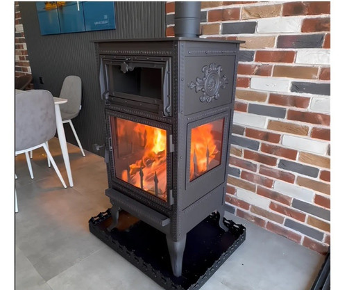 Wood burning stove with - stove,