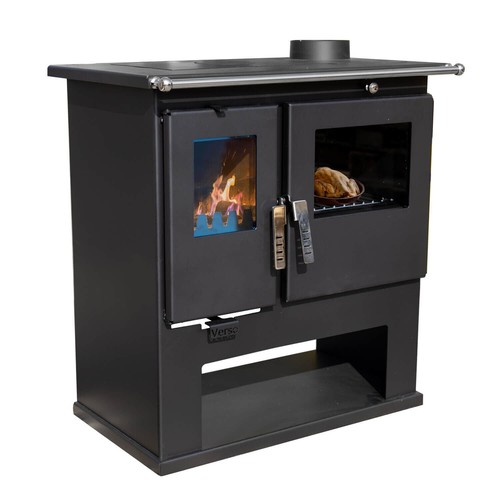 Wood burning range cooker - burning,
