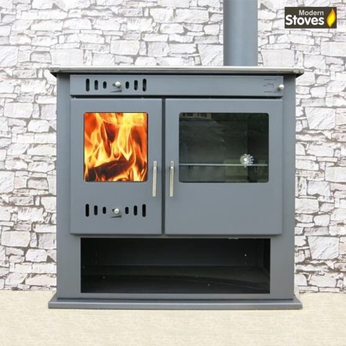Wood burning range - burning,