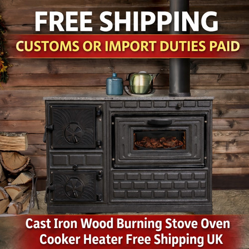 Cast iron wood burning - iron, stove