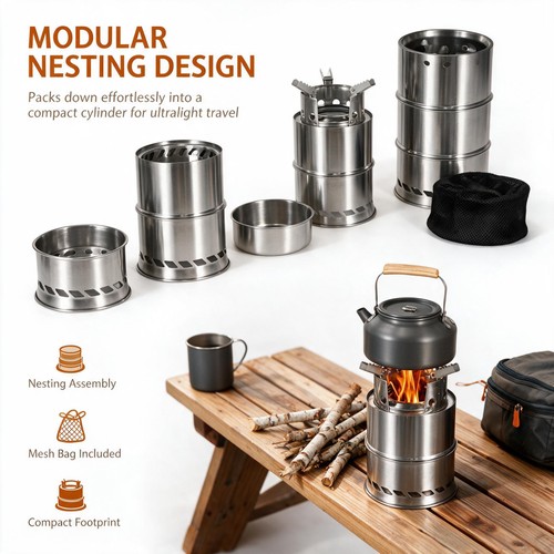 Wood burning stove - wood, cooking