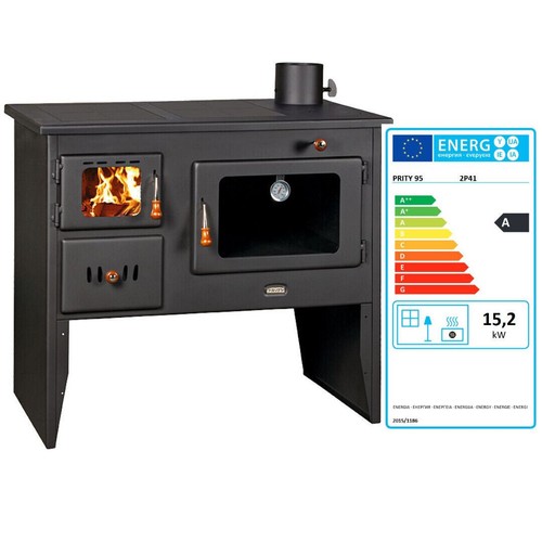 Wood burning range cooker - burning,