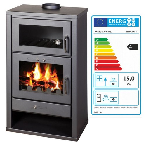 Wood burning stove oven 3kw - wood, 12.3kw