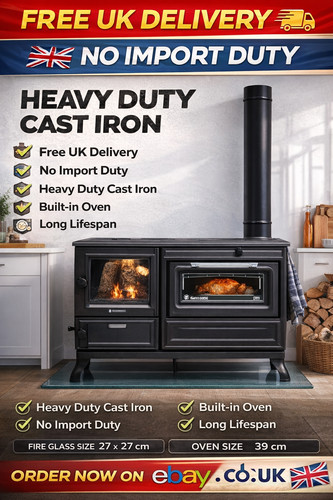 Cast iron wood burning stove - iron,