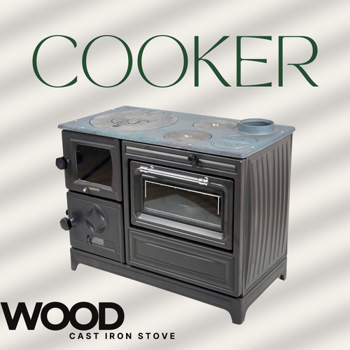 Wide cooker wood stove - wood,